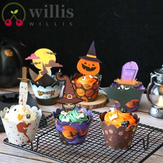 Willis ถาดใส่คัพเค้ก มัฟฟิน และฟักทอง สําหรับตกแต่งปาร์ตี้ฮาโลวีน