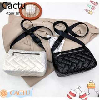 Cactu กระเป๋าสะพายไหล่ ผ้าฝ้าย และผ้าไนล่อน แฟชั่น