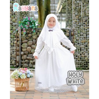 Rayyana เสื้อโปโล ลาย Gamis Muslim Girls พรีเมี่ยม ไซซ์ L สําหรับเด็กผู้หญิงมุสลิม 4-7 ปี