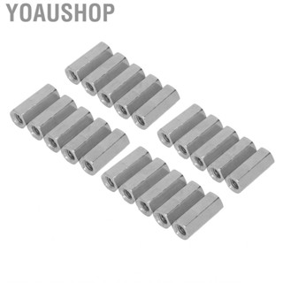 Yoaushop Threaded Rod Connector  Hex Coupling Nut  Rust 304 Stainless Steel M6x1 25mm Length for Replacement