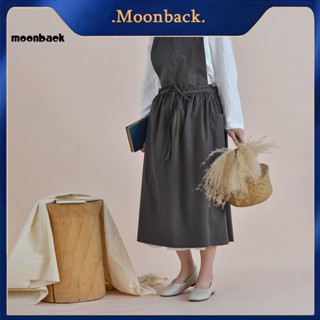 &lt;moonback&gt; ผ้ากันเปื้อน ผ้าฝ้าย กันน้ํา มีสไตล์ สําหรับทําอาหาร เบเกอรี่