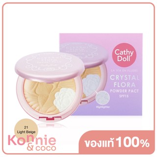 Cathy Doll La Vie En Fleurs Crystal Flora Powder Pact SPF15 11g #21 Light Beige (Y2020).