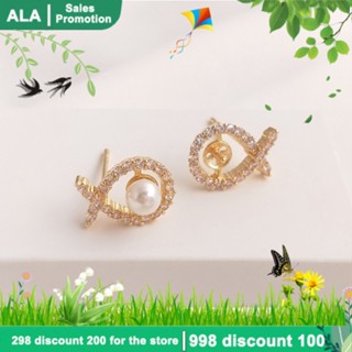 【❤️เครื่องประดับ DIY❤️】ต่างหูเข็มเงิน 925 ฝังเพทาย ทอง 14K รูปปลา ประดับมุกคริสตัล ขนาดเล็ก แฮนด์เมด DIY【ต่างหู/เครื่องประดับต่างหู/ต่างหูยาว/ต่างหูคล้องหู/เครื่องประดับแฟชั่น/เครื่องประดับ】