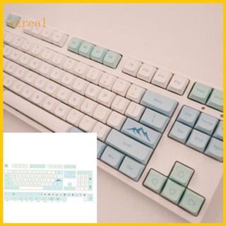 Ez ชุดปุ่มกดคีย์บอร์ด PBT Glacier XDA 137 คีย์