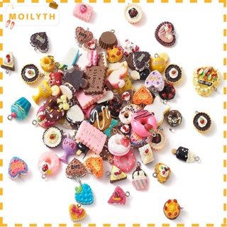 Moilyth จี้เรซิ่น รูปอาหาร ขนมหวาน เค้ก คละแบบ 112 ชิ้น DIY