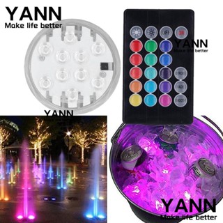 Yann1 โคมไฟสระว่ายน้ํา LED IP68 กันน้ํา จุ่มได้ คุณภาพสูง พร้อมรีโมตคอนโทรล หลายสี สําหรับอ่างน้ําร้อน ตู้ปลา