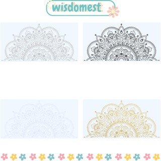 WISDOMEST สติกเกอร์ติดผนัง ภาพจิตรกรรม Mandala สําหรับตกแต่งบ้าน