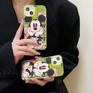 เคสโทรศัพท์มือถือ ชุบไฟฟ้า ลายการ์ตูนมิกกี้เมาส์ สําหรับ iPhone 14 13 12 11 Pro Max iPhone11