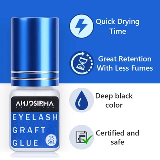 ANJOSIRMA 5 มล กาวต่อขนตา สีดำ แห้งเร็ว สำหรับต่อขนตา