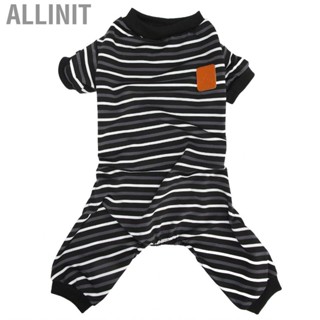 Allinit Puppy Jumpsuit Sleepwear 4 Legged Stretchy Dog Pajamas for Pet Home