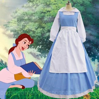 [0717]JHLQ-COS-G Beauty and Beast Bell Princess Clothing Blue Maid Costume New Princess Belle Blue and White Dress Princess Dress princess dress  cosplay  2YDV