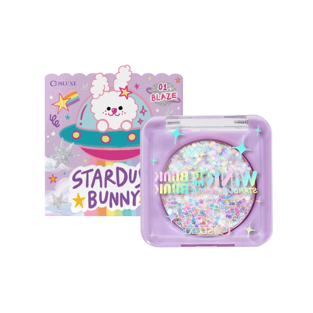 COSLUXE WINK TO THE BLINK BLINK-STARDUST BUNNY EYESHADOW : คอสลุคส์ สตาร์ดัส บันนี่ อายแชโดว์ กลิตเตอร์เนื้อเจล abcmall