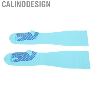 Calinodesign Compression Socks  Promote Blood Circulation 1 Pair Knee High Elastic for Office Workers Biking