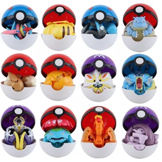 【Free Goods Store】Pokémon Pokeball Figures Toys, Variant Ball Model, Pikachu, Lucario, Pocket Monsters, Koga, Ninja Frog, Action Figure Toy Gift, 12 Styles