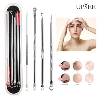 Upsee❤เข็มดูดสิวเสี้ยน เป็นมิตรกับผิวหนัง เครื่องมือทําความสะอาด 4 ชิ้น / ชุด