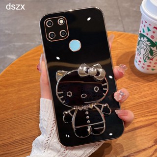 เคสโทรศัพท์ สําหรับ Realme 5i 5s 6i 7 6 5 Pro C3 4G 5G มือถือแบบนิ่ม กันกระแทก พร้อมกระจกขาตั้ง