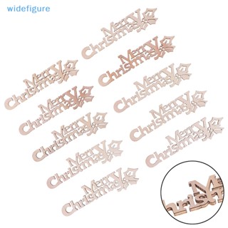 Widefigure ตัวอักษร Merry Christmas งานฝีมือ สําหรับตกแต่งบ้าน DIY 10 ชิ้น