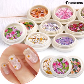 Flospring สติกเกอร์ ลายดอกไม้แห้ง กันน้ํา สวยหรู สําหรับผู้หญิง 50 ชิ้น ต่อกล่อง