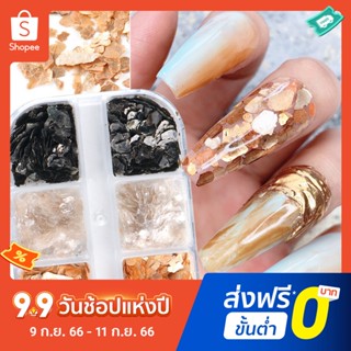 Pota เลื่อมสะท้อนแสง 6 ช่อง ต่อกล่อง ติดง่าย สําหรับตกแต่งเล็บ