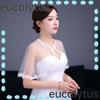 Eucalytus1 ผ้าคลุมไหล่เจ้าสาว ผ้าคลุมไหล่ คอสเพลย์ อุปกรณ์จัดงานแต่งงาน ผ้าคลุมไหล่ ผ้าคลุมไหล่ แบบนุ่ม ผ้าคลุมไหล่เจ้าสาว