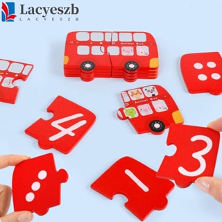 Lacyeszb เกมกระดานจิ๊กซอว์ไม้ Montessori ของเล่นเสริมการเรียนรู้คณิตศาสตร์ สําหรับเด็ก