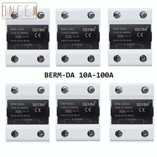 【ONCEMOREAGAIN】DC to AC Solid State Relay Module BRM-10DA to BRM-100DA 24-480V AC 3-32V DC