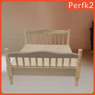 [Perfk2] โมเดลเตียงคู่ 1:12 สําหรับบ้านตุ๊กตา DIY