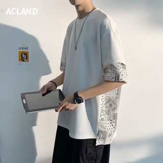 Acland เสื้อยืดผู้ชาย ผู้ชายเสื้อเชิ้ต เสื้อยืด ผ้านุ่ม ใส่สบาย ไม่หด ไม่ต้องรีด 36Z230907