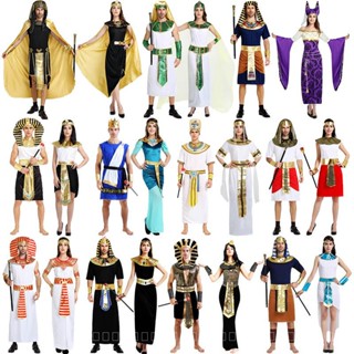 [0714]SHWZ-COS-QZZ Costume Adult Egyptian Pharaoh Cleopatra King Prince Clothes Cosplay Saudi Arabian Robe Halloween  Animation  Parent-child clothing Gift  Comic  COSPLAYCouple cl