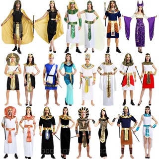 [0714]SHWZ-COS-QZZ Costume Adult Egyptian Pharaoh Cleopatra King Prince Clothes Cosplay Saudi Arabian Robe Halloween  Animation  Parent-child clothing Gift  Comic  COSPLAYCouple cl