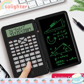 Solighter เครื่องคิดเลขทางวิทยาศาสตร์ หน้าจอ LCD พับได้ พร้อมปากกาสไตลัส ขนาดใหญ่