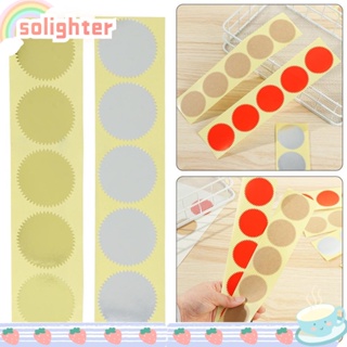 Solighter สติกเกอร์ฉลาก PVC ทรงกลม เส้นผ่าศูนย์กลาง 45 มม. 100 ชิ้น