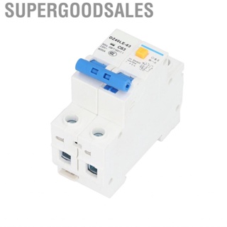 Supergoodsales Residual Current Circuit Breaker  Flame Retardant 30mA Leakage Protection 6000A Breaking  63A for Office Buildings