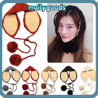 Moilyhd ที่ปิดหูกันหนาว แบบถัก แฮนด์เมด รูปตุ๊กตาน่ารัก