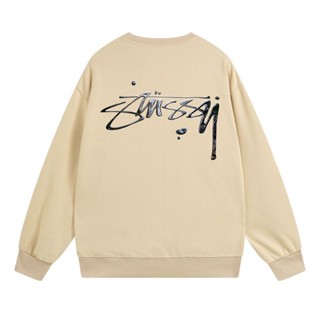 Stussy -Mercury เสื้อกันหนาว คอกลม พิมพ์ลาย แฟชั่น สําหรับผู้ชาย และผู้หญิง Rtje