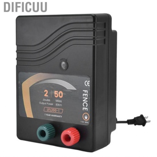 Dificuu 50 Mile Electric Fence Energizer  US 110V  ABS Sensitive Electric Fence Energizer Safe for Farm Zoning