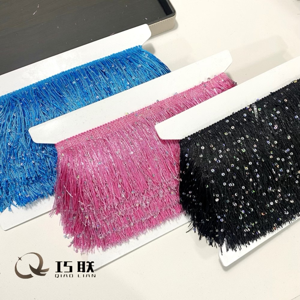 พร้อมส่ง กระโปรงเต้นรําละติน ประดับเลื่อม 10 ซม. สําหรับผู้หญิง