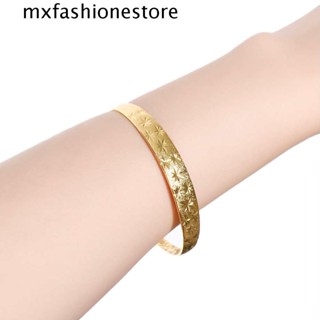 Mxfashione กําไลข้อมือ สีทอง 24K ปรับได้ เครื่องประดับแฟชั่น สําหรับเจ้าสาว งานแต่งงาน ปาร์ตี้