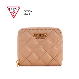 GUESS กระเป๋าผู้หญิง รุ่น QA874837 GIULLY SLG SMALL ZIP AROUND สีเบจ กระเป๋าสตางค์