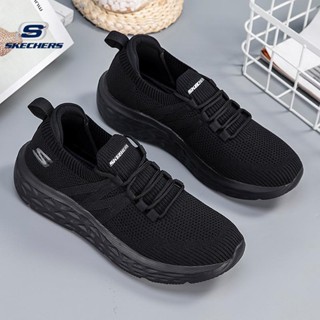 Skechers_ รองเท้ากีฬาลําลอง ส้นเตี้ย แบบผูกเชือก พื้นหนา ทนต่อการสึกหรอ สําหรับผู้ชาย และผู้หญิง ไซซ์ 36-45