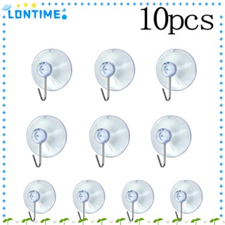 Lontime 10 ชิ้น / เซต ตัวดูด บ้าน อุปกรณ์จัดงานแต่งงาน ไม้แขวนเสื้อ ยางใส