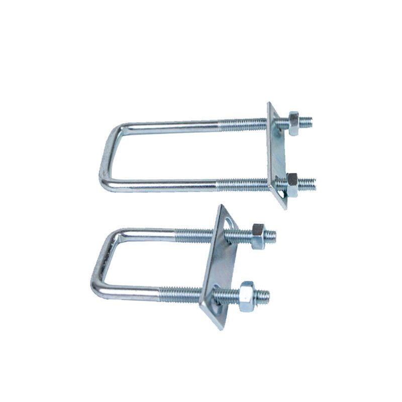 [สกรูรูปตัว U] แคลมป์ห่วงสกรู รูปตัว U เหล็กคาร์บอน M8 ทรงสี่เหลี่ยม สําหรับยึดท่อน้ํา