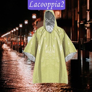 [Lacooppia2] เสื้อกันฝนฉุกเฉิน สะท้อนแสง พร้อมฮู้ด สําหรับเดินทาง