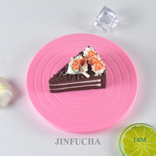 Jinfucha ใหม่ แพลตฟอร์มพลาสติก หมุนได้ ทรงกลม สําหรับวางเค้ก คุกกี้ ฟองดองท์ Diy