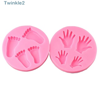 Twinkle แม่พิมพ์ซิลิโคน 9.5*1.2 ซม. สีชมพู สําหรับทําช็อคโกแลต ฟองดองท์ 2 ชิ้น