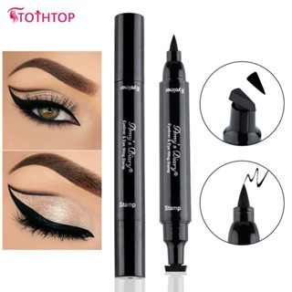 Amy&amp;#39;s Diary ปากกาอายไลเนอร์ Double-ended Big Single Seal Stamp Liquid Waterproof Fast Dry อายไลเนอร์สีดำดินสอ Non-smudged Eyeliner Cosmetic Double-ended Eyeliner [TOP]