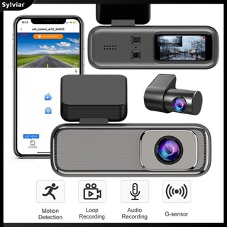 [sylviar] กล้องบันทึกวิดีโอ Dash Cam 2K WiFi มองเห็นกลางคืน 24 ชั่วโมง สําหรับจอดรถยนต์