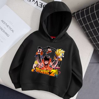 เสื้อกันหนาวแขนยาว มีฮู้ด ลายการ์ตูน Dragon Ball แฟชั่นฤดูหนาว สําหรับเด็กผู้ชาย