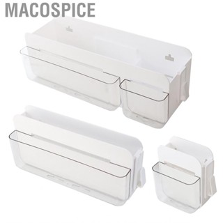 Macospice Multifunctional Clear Wall Mount  Holder Mobile Phone Charging Stationery Cosmetics Storage Rack