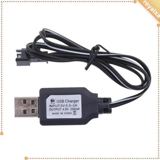 [Reyalxa] สายชาร์จ USB 4.8V 250mA ปลั๊ก SM สําหรับแบตเตอรี่ Ni-MH 50 ซม.